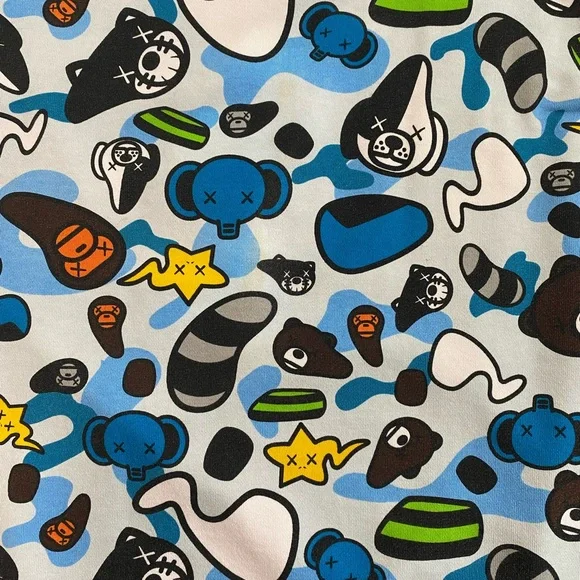 Vintage A Bathing Ape (Bape) Baby Milo x Kaws XL Animal Kingdom Sweater Rare - Picture 4 of 12